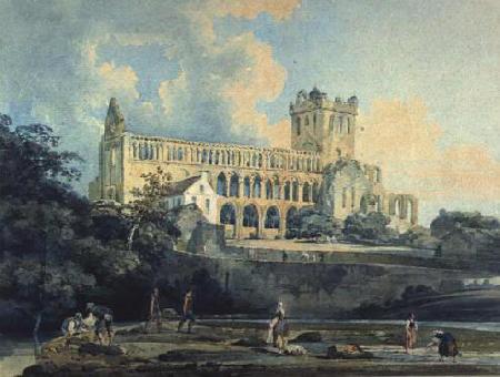 Thomas Girtin Jedburgh Abbey from the River Sweden oil painting art